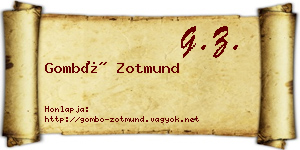Gombó Zotmund névjegykártya